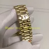 Prawdziwe zdjęcie Męskie automatyczne zegarek 40 mm Black Diamond Baguette tarcza 228238 18K żółte złoto 904L stal GMF CAL.3255 Ruchy zegarki mechaniczne zegarki na rękę