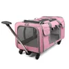 Dog Portable pet trolley case detachable universal wheels breathable folding large capacity travel bag cat 231110