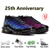 Tn Plus tns Hardloopschoenen 25th Anniversary FC Toggle Utility Heren Dames A Cold Wall Onyx Stone Marseilles Triple Zwart Wit Metallic Zilvergrijs Reflecterende Sneakers