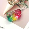Hänge halsband 1 stycke natursten tricolor kristall hand sår halsband oregelbunden form energi reparera grov diy smycken gåva för kvinnor