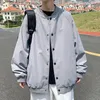 Мужские куртки мужские хип -хоп бейсбольная куртка Coats 2023 Сплошная корейская уличная одежда модные пары ветров