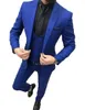 Costumes pour hommes trois pièces costume double boutonnage boutons gilet pour smokings de fête de mariage