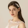 Hair Clips Floralbride Golden Handmade Wired Rhinestone Crystal Freshwater Pearls Wedding Headband Bridal Accessories Women Jewelry
