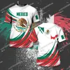 Heren t shirts heren Mexico vlag T-shirt casual wapenschild 3D bedrukt voor mannen korte mouw koele patriottische shirt kleding