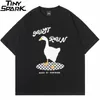 Hommes T-shirts Hip Hop Streetwear Harajuku T-shirt Canard Lettre Imprimer T-shirt Hommes Coton Casual T-shirt Printemps Été À Manches Courtes Tops T-shirts 230413