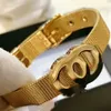 Bracelet de luxe femmes bracelet bracelet de créateur pour accessoires de mode pour hommes bracelet en or plaqué décontracté moderne simple diamant en cuir zb107