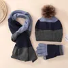 Sciarpe Avvolge Bambini Berretto invernale lavorato a maglia Cappello Sciarpa e guanti Set per ragazze Ragazzi 8-15 anni 066B 231113