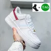 Projektant One Buty Buty Men Platforma Platforma Klasyczne 1 07 Triple White Black University Cień Czerwony Szkielet Pszenicy Moda Outdoor Sports Treners Męs