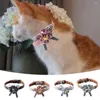 Dog Collars Neck Circle Adjustable Buckle Design Collar Pet Cat Flower Bowknot Necklace