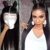 Ayiyi 4X4 Lace Closure Wig Human Hair Wigs Bone Straight Brazilian 180% Pre Plucked Natural Hairline Transparent