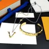 Designer armband ketting V merklogo damesarmband roestvrij staal cadeau luxe kwaliteit cadeau familie, vrienden, koppels