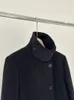 Toteme Женское дизайнерское пальто Свободное утягивающее воротник-стойка и юбка Техническое флисовое шерстяное пальто Vestidos Женское пальто Дизайнерская куртка Осень