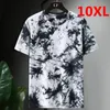 T-shirts voor heren oversized Tie Dye T-shirts Men Big Size Tops Tees Summer Hip Hop Casual Tie-Dye T-shirts Plus Mize 9xl10XL Kleding Baggy HX466 230413