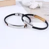 Bracelets de manchette en cuir faits à la main en acier inoxydable pour cadeau d'amoureux en gros