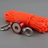 Red magnets Salvage Neodymium Double Sided 100KG Vertical N52 Strong Searching Fishing Magnets 15M Rope Options Qvedh