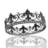 Hair Clips Baroque Metal Black Crown Party Tiara For Men And Women