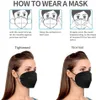 Maschera facciale usa e getta nera a 5 strati 50 cts non per uso medico