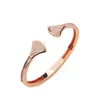 Echte 18K Rose Gold Bangle Ladies Bracelet Gold Dames Men Vriendschap Armbanden voor mannen Infinity Luxe Designer Sieraden Modefeest Wedding Geschenken Verjaardagspaar