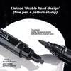 مزيج الظلال shadowliner 2 in1 طوابع مجنحة سائل كحل قلم رصاص دليل الماء بسرعة جافة مزدوجة السود السوداء سماء القلم على مستحضرات التجميل للنساء 231113