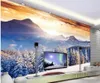 Wallpapers Custom 3d Wallpaper Home Decoration Pine Needle Snow Mountain Background Wall Mural Painting Pos