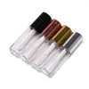 Storage Bottles 10pcs Mini Transparent 1.2ml Lip Glaze Trial Sample Plastic Bottle Diy Lipstick Tube Container With Cover Manual Cosmetics