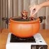 Double Boilers 5L Pumpkin Micro Pressure Pot Soup Multifunctional Non Stick Gas Stove Universal Kitchen Tools