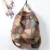 Школьные сумки Ретро кожаные женские рюкзаки Повседневные дизайнерские сумки ручной работы Верхний слой Рюкзак на плечо