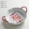 Bowls Chinese Retro Blessing Plate Deep Bowl Fruit Salad Stoare And Handmade Tableware Friend Wedding Gift