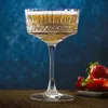 Tumblers High Quality 200500ml Classical Engraved Goblet Cocktail Champagne Wine Glass Cup Art Fashion Home Bar Festival Drinkware Gift 230413