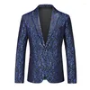 Costumes pour hommes printemps et automne veste de costume col en V robe à bouton unique manteau de fête de mariage blazers masculins bleu rouge noir disponible