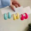 Brincos de argola y2k doces coloridos para mulheres menina doce estilo dopamina simples em forma de c personalizar acessórios de orelha joias de moda