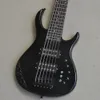 Black 6 Strings Bass Guitar com captadores HH oferece logotipo/cor personalizada