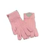 Winter Frauen Gestrickte Handschuhe Designer Weiche Warme Handschuhe Dreieck Mental Fünf Finger Handschuhe