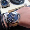 Paneri Watch Movement ZF-Factory Mechanical Swiss Sapphire Automatisk spegelstorlek 44mm Importerad Cowhide Watchband