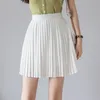 Skirts Women Pleasted Skirts Womens Casual High Waist Summer Skirt Elegant Korean Women Clothes White Black Sexy Short Mini Skirt 230413