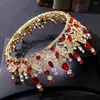 Haarspangen Tiara runder König Halloween Strass Kristall Tiaras Krone für Queens Schmuck Diadema Kopfschmuck