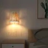 Wall Lamp Vintage Rattan Light Sconces Hand-woven Decoration Home Loft Fixture For Living Room Bedside LED With Switch