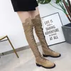 ブーツZapatos Mujer Sapato Ladies Over the Knee Boots High Heel Ladies Short Boots Spring Autumn Boots Retro Overshoes High Rider Boot AA230412