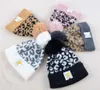 Carharttlys Boneie Designer de qualité d'origine automne et hiver tricot chaude chaude léopard imprimeur du chapeau de bal de laine sable en fourrure de fourrure