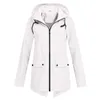 Kvinnorjackor Zip Up Jacket Raincoat Outdoor vandring huva vattentät vindtät kappa vindbrytare plus storlek fickan chaquetas