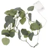 装飾的な花ユーカリの葉のランプLED装飾弦の光の葉の結婚式の緑のプラスチック吊り