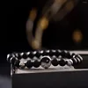 Bracelet en perles Tai Chi pour hommes et femmes, brin de 8mm, à la mode, Yin Yang, hématite, pierre naturelle, bijoux cadeau