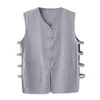 Canotte da uomo Primavera ed estate Casual Sport Senza maniche Top Gilet in lino di cotone Solid Fitness Muscle