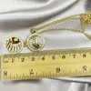Anhänger Halsketten 10 Stück Solar Halbmond Halskette Mode 18 Karat Vergoldet Pflastern Zirkon Schmuck 7731