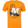 F1 Team Özel Edition T-Shirt 2023 Formül 1 Sürücü Sarı T-Shirt Yarış Fanları Yaz Gündelik Tişört Erkek Tişört