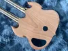 China electric guitar two headstock guitar flame maple top natrual color 12 strings