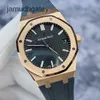 Ap Swiss Luxusuhr Royal Oak Serie 15500or Schwarzplatte mit drei Stiften Kalenderanzeige 18 Karat Roségold Material Automatische mechanische Uhr 21 Jahre Garantie Produkt Rirx