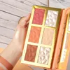 Blush Imagic 6 Colors Highlighter Blusher Makeup Palette Professional Brighten Face Powder Highgloss Longlasting Rose Golden Shimmer 231113