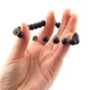 STRAND 2 PCS/SET WIT BLACK LAVA STONE KRIJKEN SCHRAAKBELEKEN KARM IMPERIALE HEALING BALANS