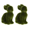 Fiori decorativi 2PCS Figurine Moss Figurine Decorazioni floccate